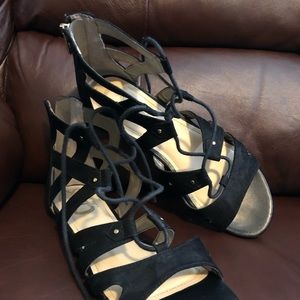 Black laced sandal size 8.5